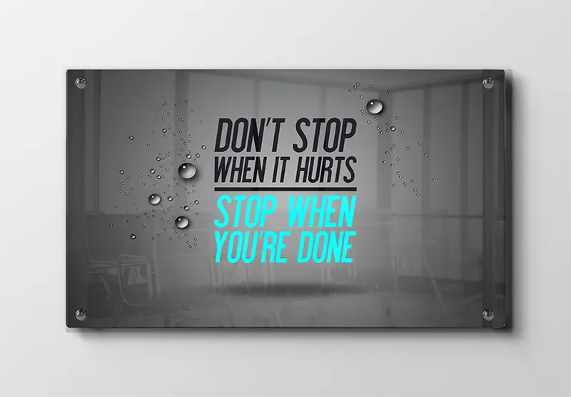 Motiverende Stop Når Færdig Plakat