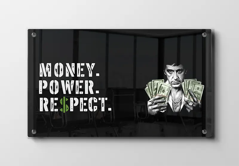Penge Magt Respekt Plakat