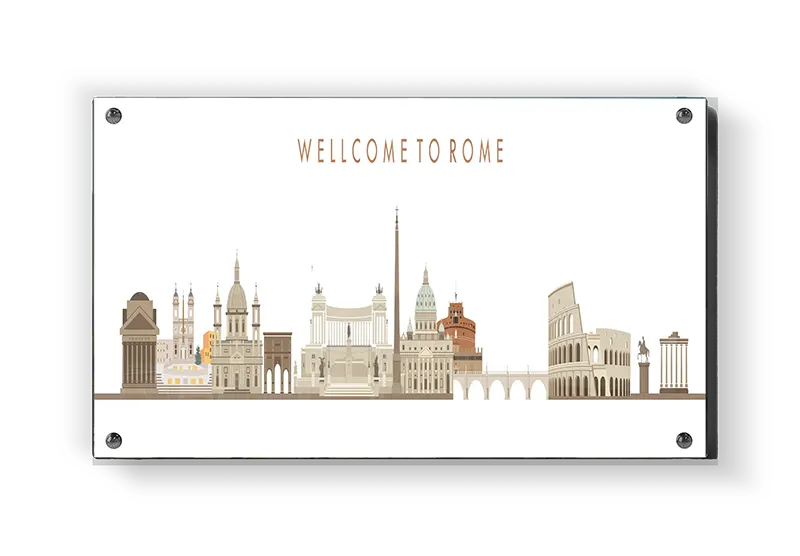 Welcome To Rome Skyline Poster