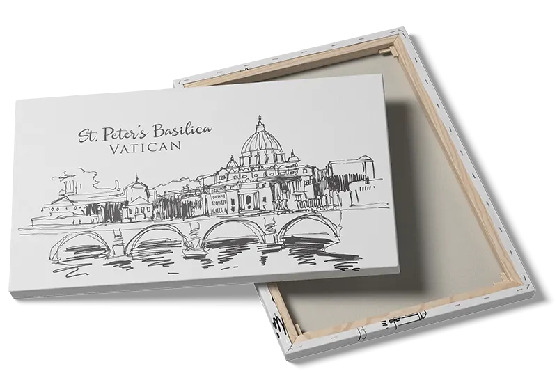 St Peters Basilica Sketch Art