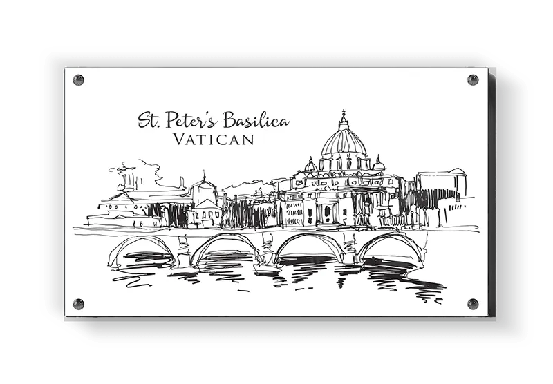 St Peters Basilica Sketch Art