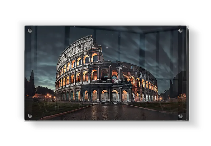 Colosseum At Night Light