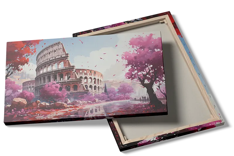 Vibrant Colosseum Landscape Art