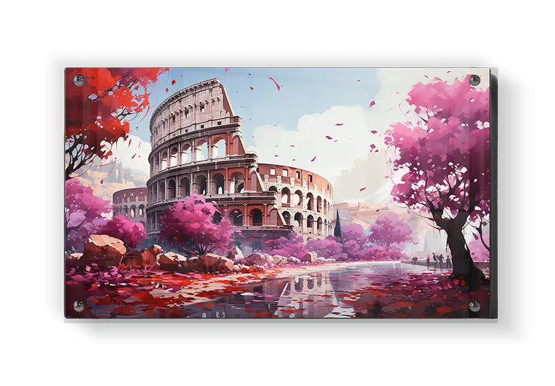 Vibrant Colosseum Landscape Art