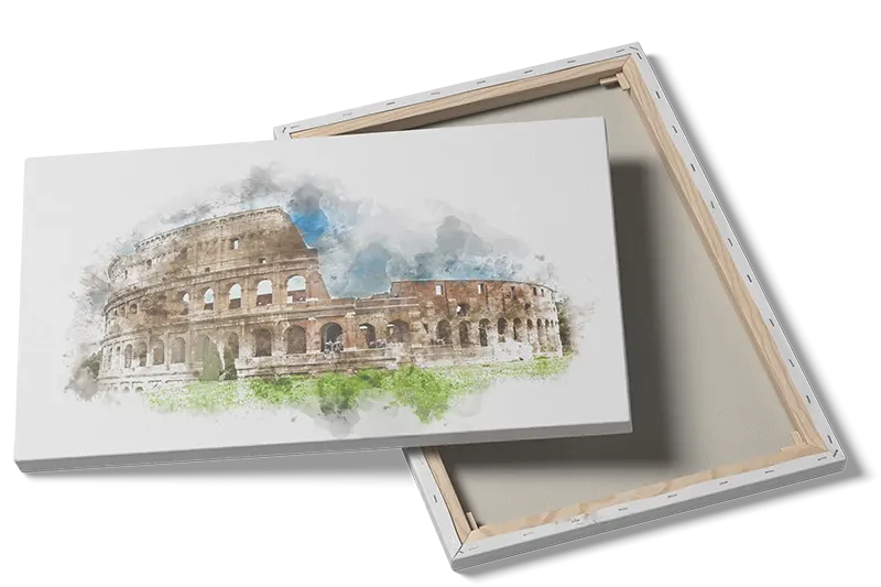 Watercolor Illustration Of Colosseum