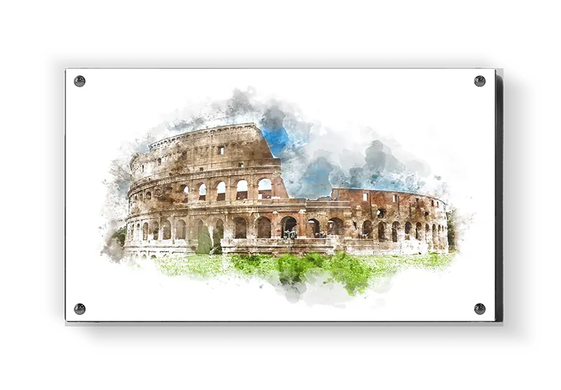 Watercolor Illustration Of Colosseum
