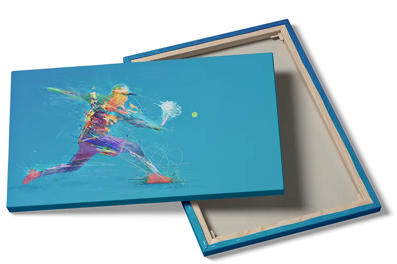 Dynamisk Tennisspiller i Fart