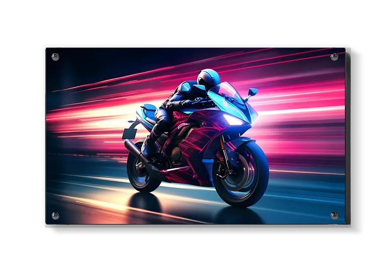 Lynhurtig Motorcykel i Neonfart