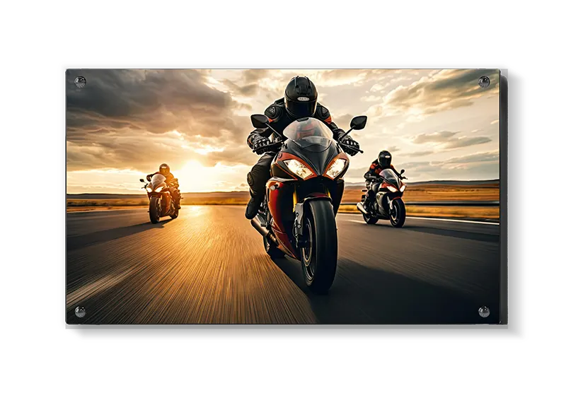 Eventyrlige Motorcykler i Solnedgang