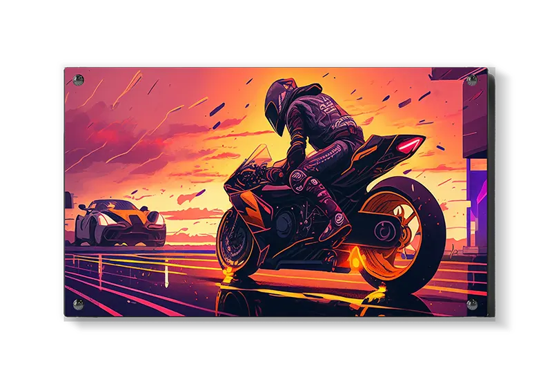 Fartfyldt Solnedgangsrejse på Motorcykel