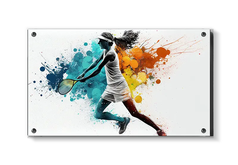 Dynamisk Tennisspil i Farvesprøjt