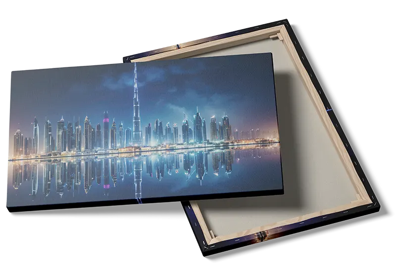 Dubai Skyline med Spejling