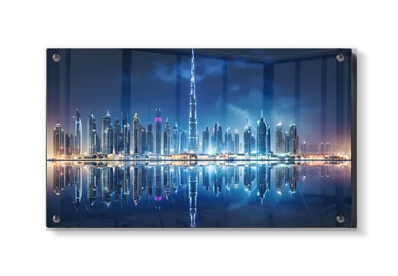 Dubai Skyline med Spejling