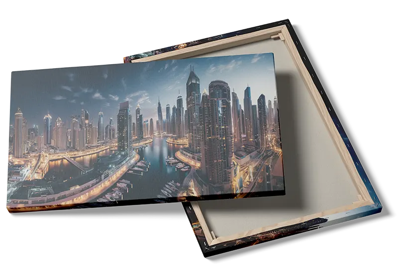 Dubai Marina Skyline ved Skumring