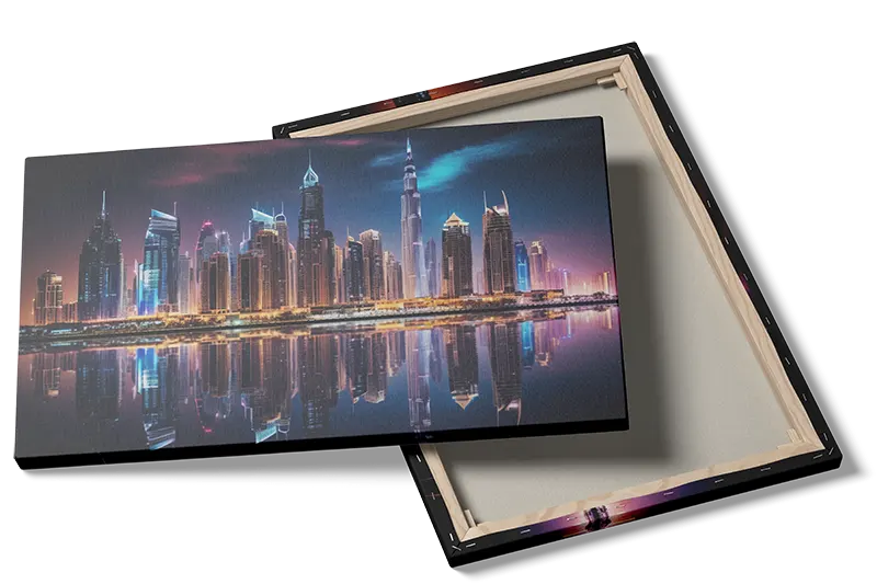 Grafisk Dubai Skyline med Spejling