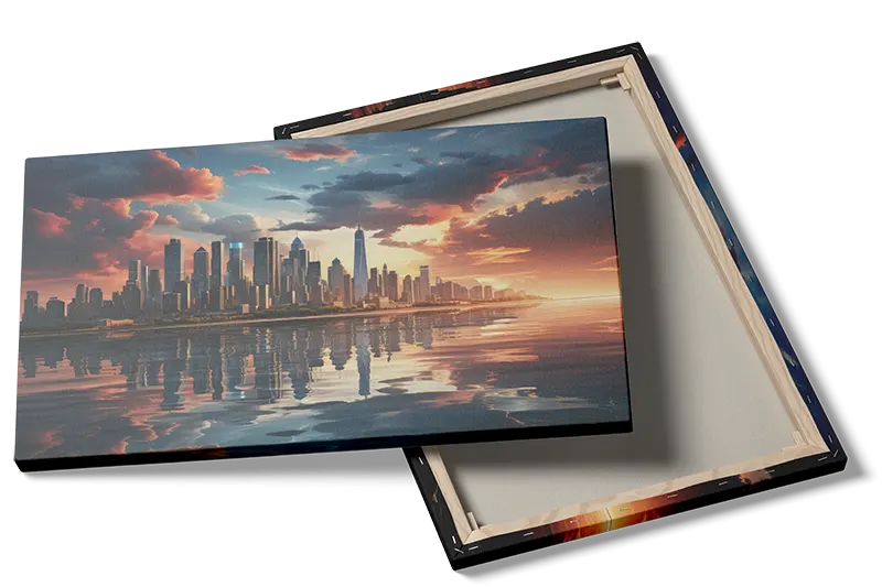 New York Skyline ved Solnedgang