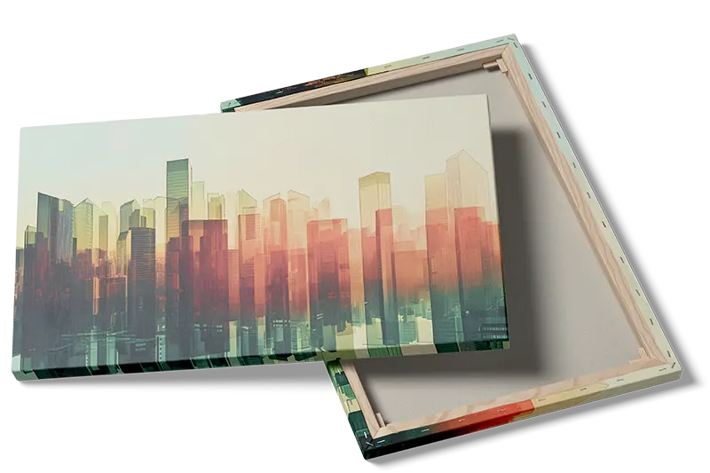 Abstrakt Storby Skyline Spejling