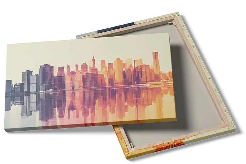 New York Skyline i Solnedgang