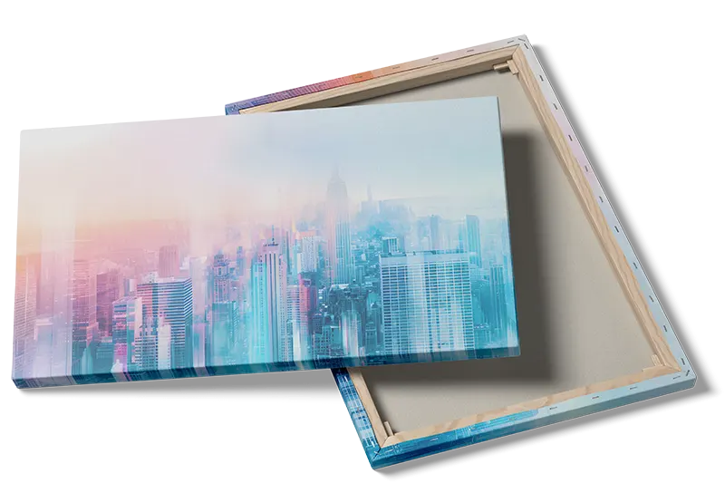 Pastelfarvet Storby Skyline Dis