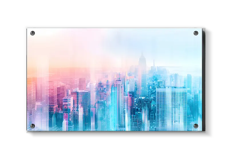 Pastelfarvet Storby Skyline Dis