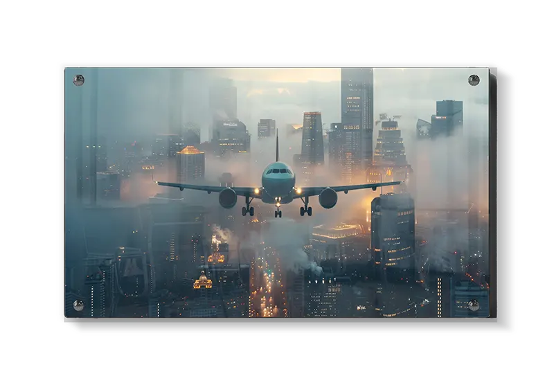 Passagerfly Over Tåget Storby