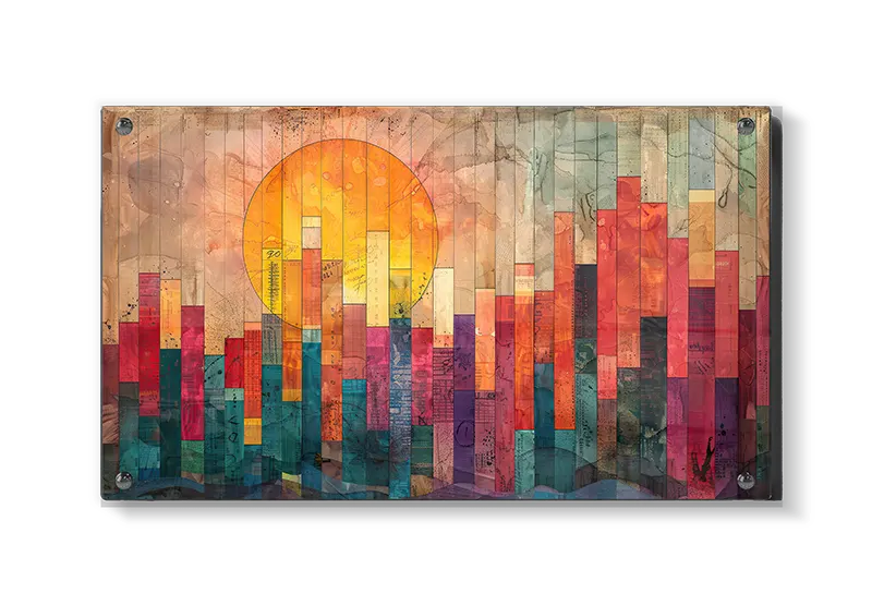 Abstrakt By Skyline Solnedgang
