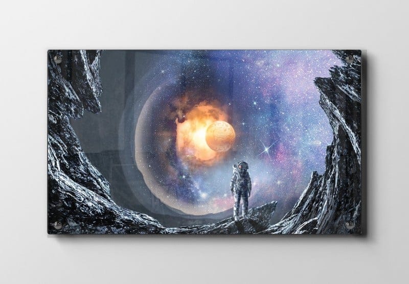 Astronaut ved Kosmisk Eksplosion