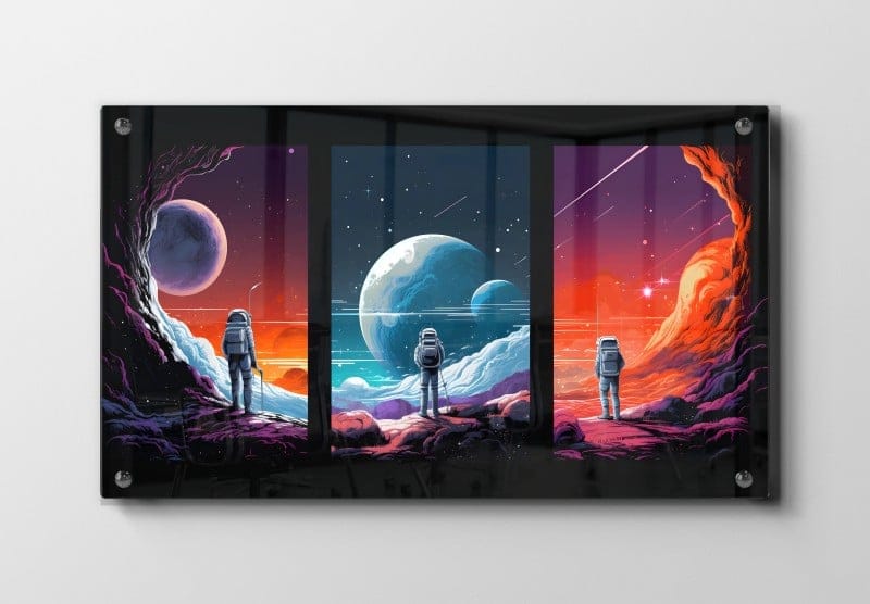 Astronauter Under Tre Himle