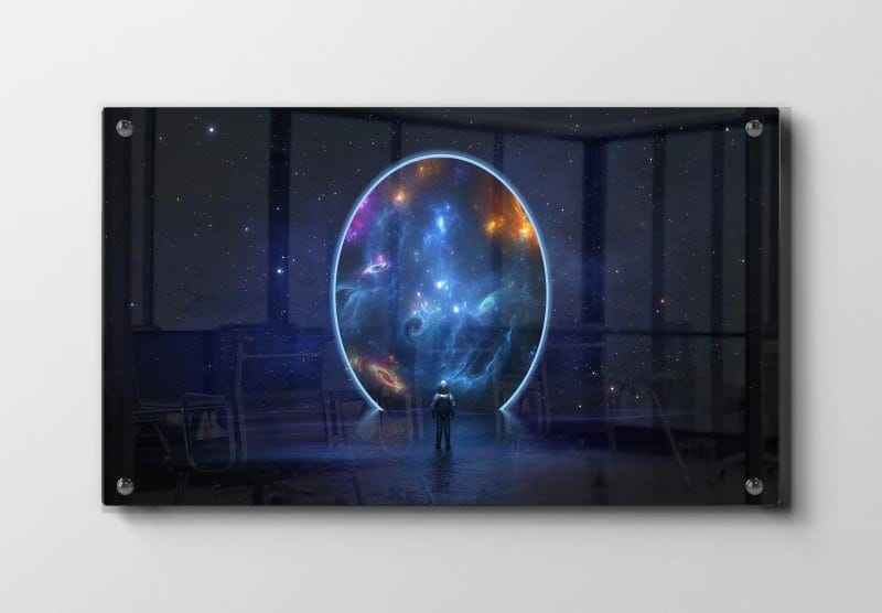 Astronaut Foran Kosmisk Portal