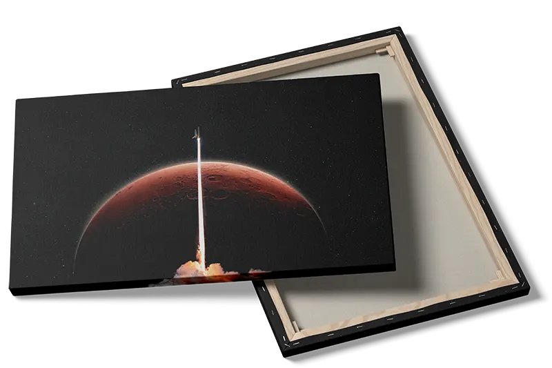 Raketopsendelse Over Rød Planet