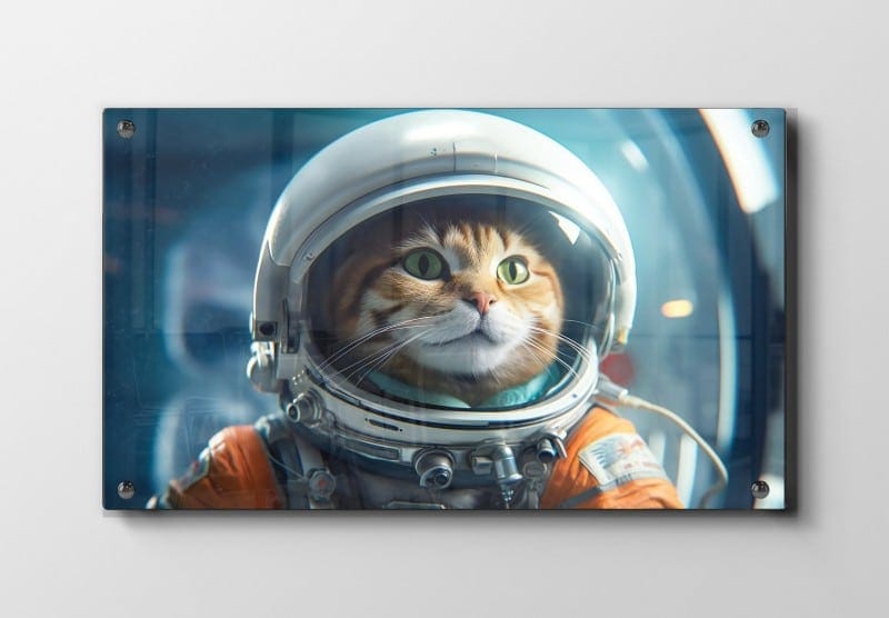 Kat i Astronaut Hjelm