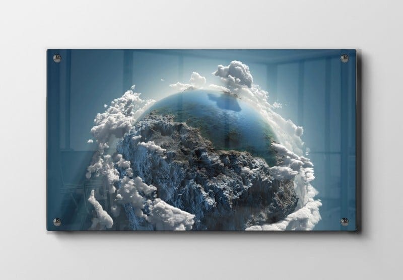 Grafisk Miniatyrjord med Skykrans
