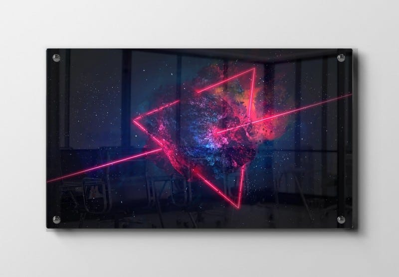Neon Trekant i Kosmisk Tåge