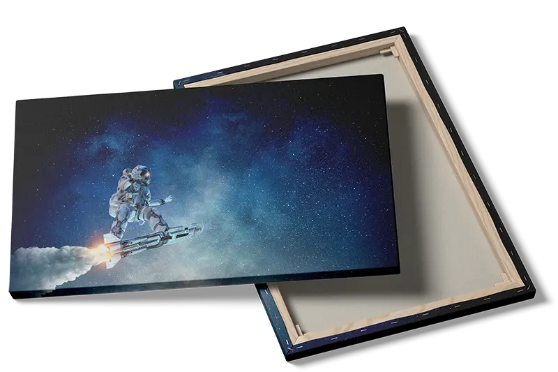 Astronaut på Raketboard i Rummet