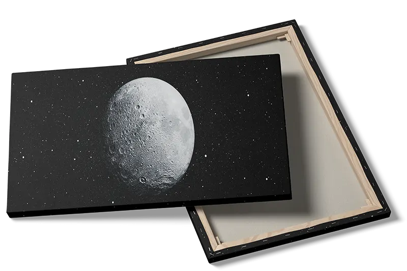 Grafisk Månekratre Mod Stjernehimmel