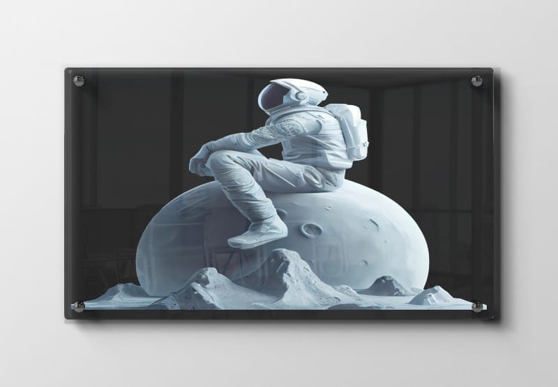 Grafisk Astronaut på Måneklode