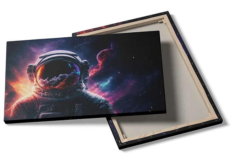 Astronaut i Farverig Nebula