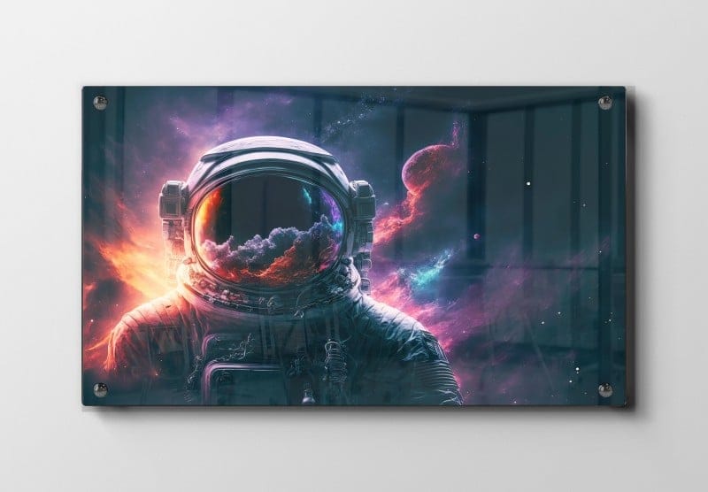 Astronaut i Farverig Nebula