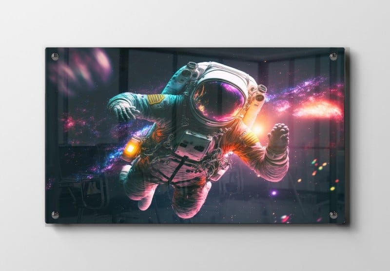 Astronaut i Neonfarvet Tåge