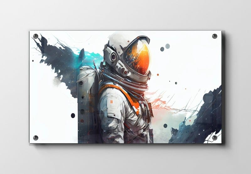 Astronaut med Orange Visir