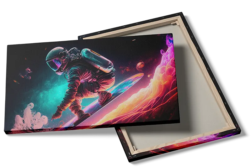 Astronaut på Neon Surfboard