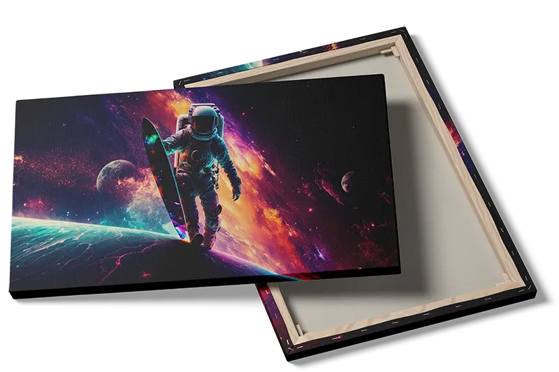 Astronaut med Surfboard i Rummet