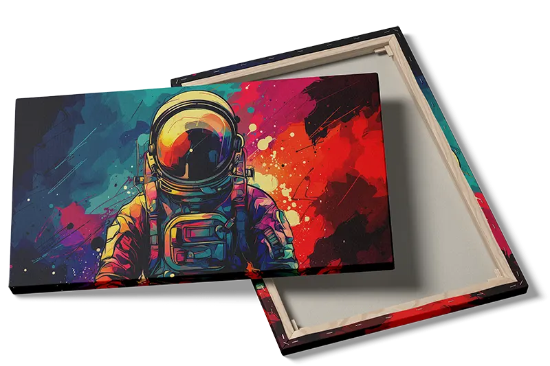 Minimal Astronaut i Farverigt Kosmos