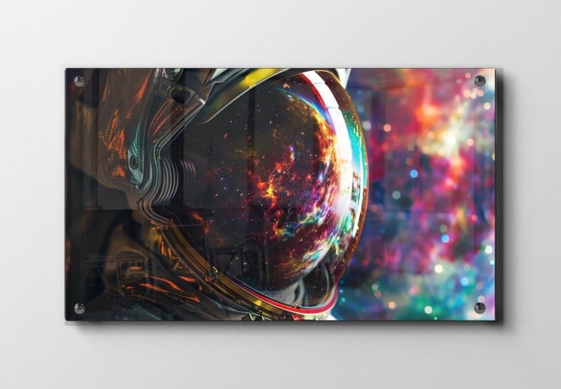 Grafisk Astronaut Hjelm med Nebula