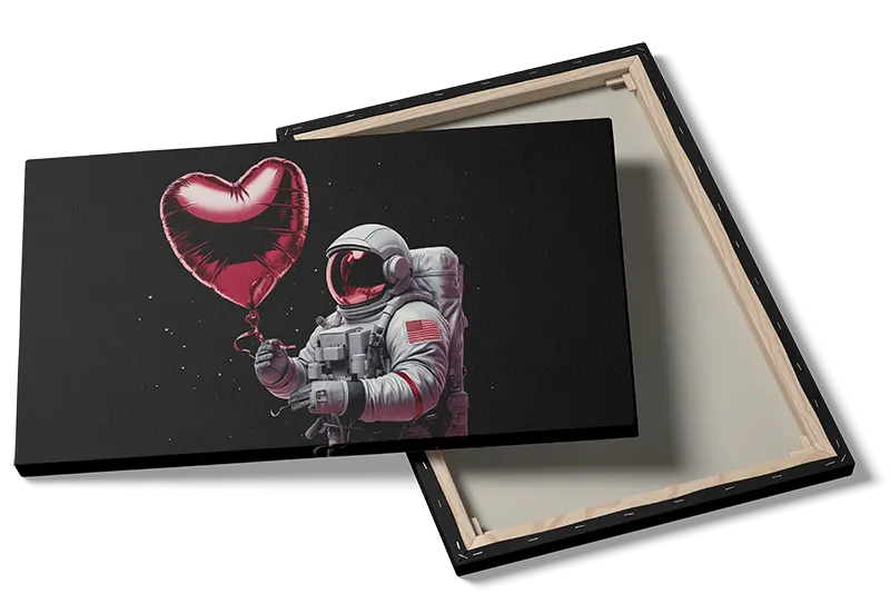 Grafisk Astronaut med Hjerteballon