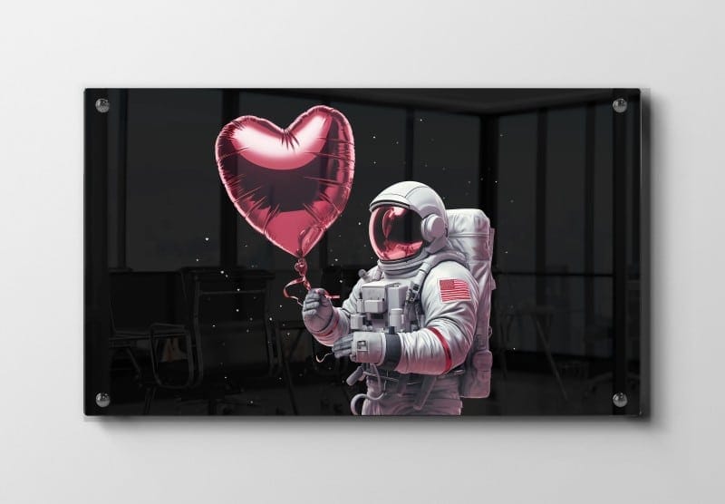 Grafisk Astronaut med Hjerteballon