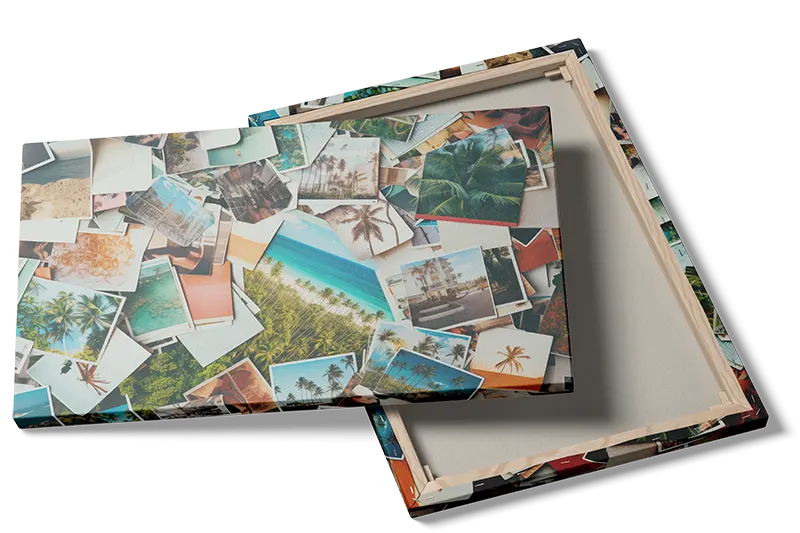 Tropisk Fotocollage med Polaroids