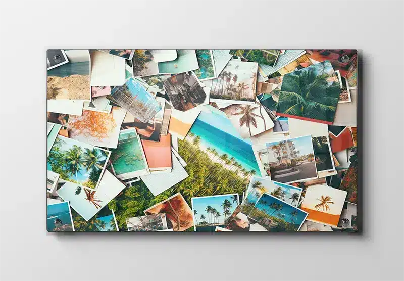 Tropisk Fotocollage med Polaroids