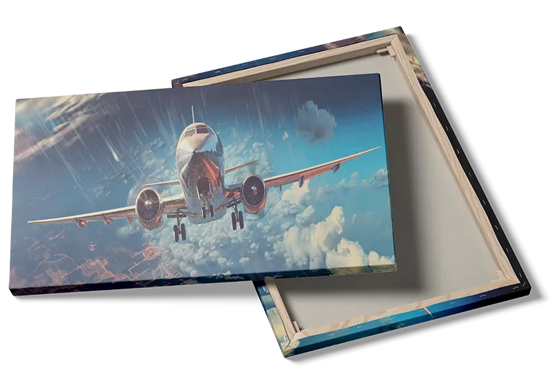 Grafisk Passagerfly Over Skyer