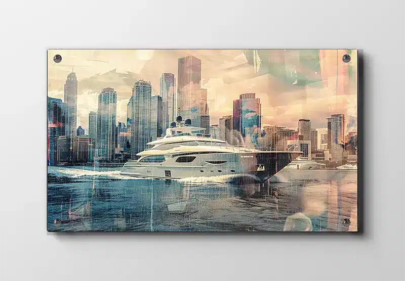 Luksusyacht Foran Storby Skyline